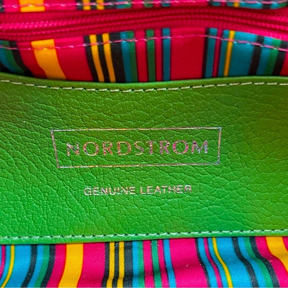 Nordstrom Lime Green Leather Double Handle Bag - Picture 4 of 12